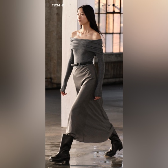 Zara wool bias skirt ZW collection - Picture 4 of 13